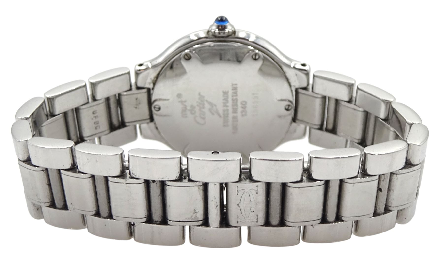 Cartier Must de Cartier 21 ladies stainless steel quartz wristwatch, Ref. 1340, serial No. PL156551, on original stainless steel strap, boxed with additional links 
