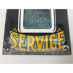 Morris Service enamel advertising sign, H26cm W18cm