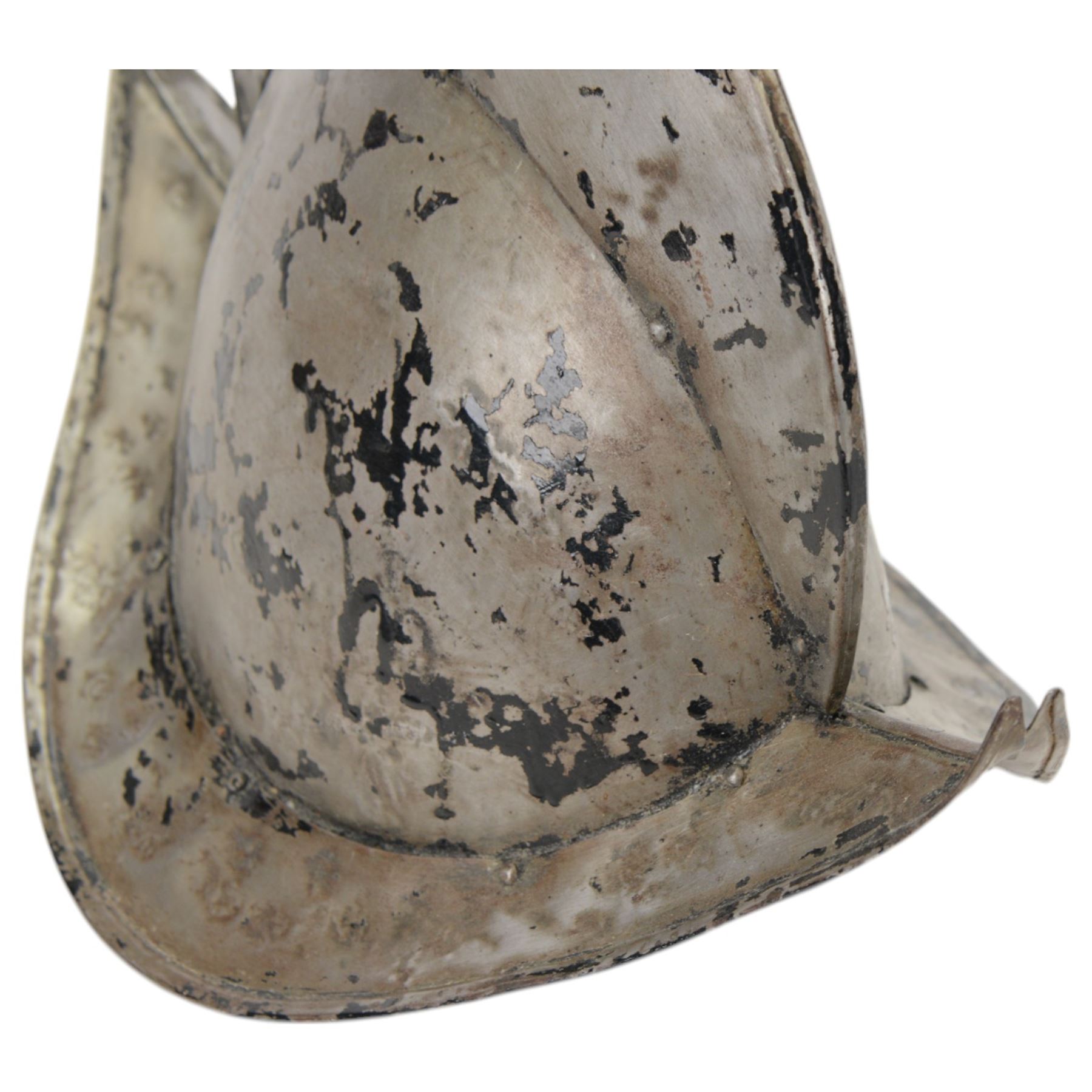 Reproduction 16th Century Spanish Conquistador Morion helmet, on stand 