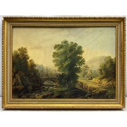 English School (19th century): Pastoral Landscapes, pair oils on canvas unsigned 41cm x 59cm (2)