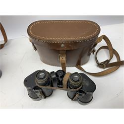 Quantity of binoculars for spares and repair, to include Cogswell & Harrison Primic 8x30, Prinz 8x30, Telstar 35x60, Zeiss Wetzland 8x40 etc