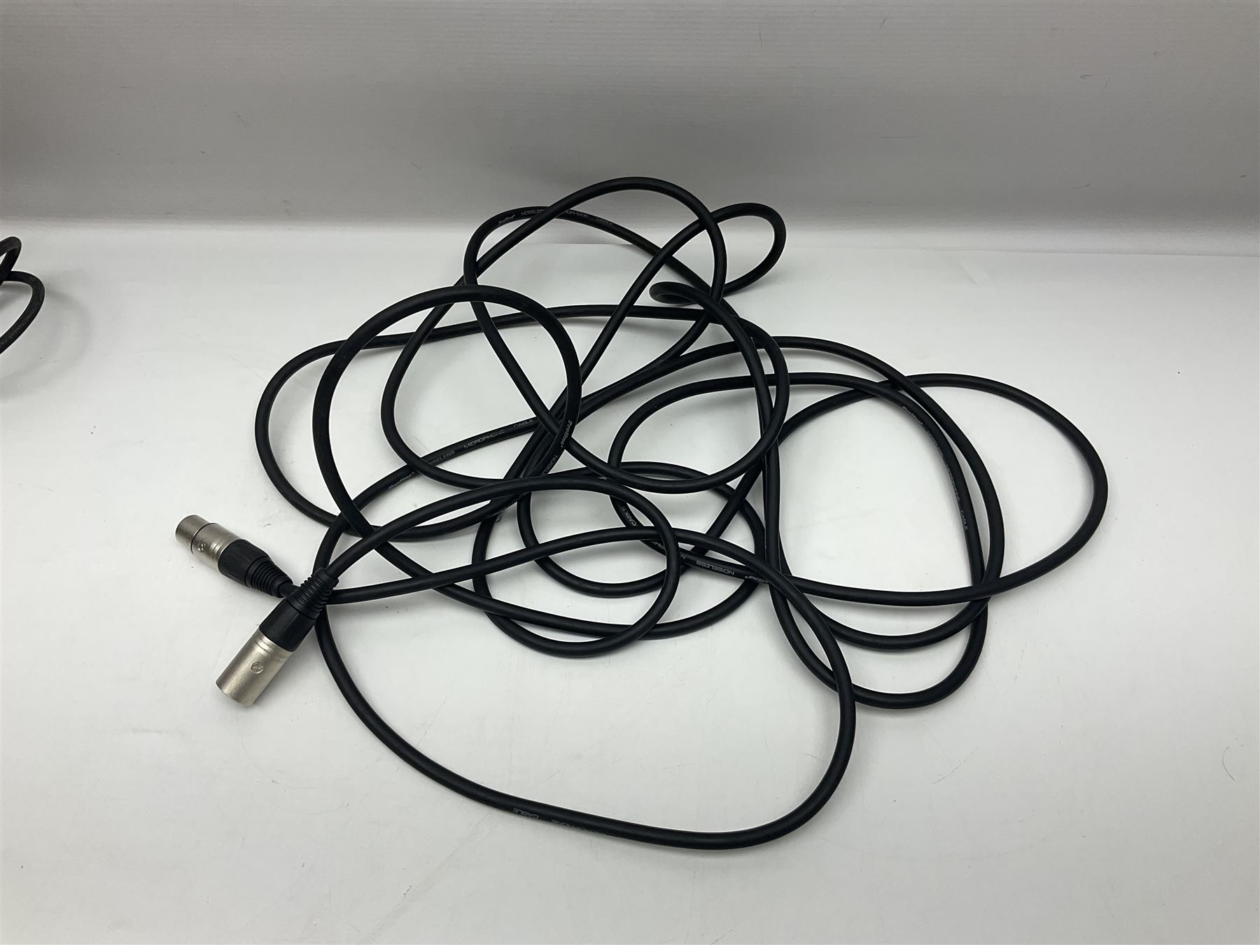 Shure SM58 Dynamic microphone; in original bag with paperwork; Shure Prologue 10H-LC Dynamic microphone; boxed; each with cable and tubular chrome adjustable stand (4)