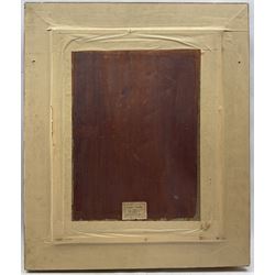 Alexander Jamieson (Scottish 1873-1937): A Summer Farmyard, oil on panel signed and dated 1920, 50cm x 40cm