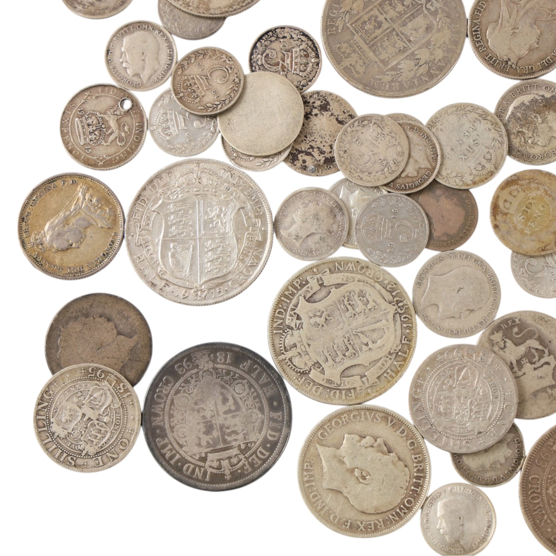 Approximately 236 grams of Great British pre-1920 silver coins