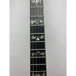 American Gretsch Super Chet semi-acoustic guitar, 1960s/70s, with 'pots' on scratch plate, serial no.5 2071, L111cm overall;  in original hard carrying case  