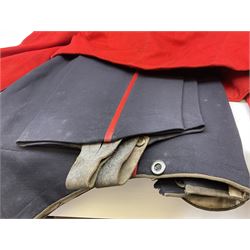 Royal Military College Sandhurst parade uniform with peaked cap and two-piece mess dress, all bearing historic manuscript labels for J.E.A. Baldwin, possibly Air Marshal Sir John Eustace Arthur Baldwin (1892-1975) who served in the British Army 1910-18 & 1944-58 and in the RAF 1918-44.