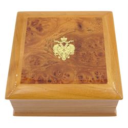 Victor Mayer for Faberge pair of 18ct gold diamond and blue enamel anchor cufflinks, limited edition No.16/1000, stamped 750, boxed with certificate