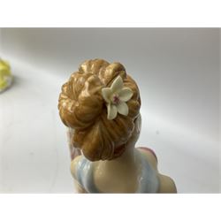 Five Royal Doulton figures from the Pretty Ladies collection, comprising Spring Ball HN5467, Autumn Ball 5465, Summer Ball HN5464, Summer HN5322 and Spring HN5321