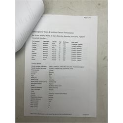 Attrib. Sarah Adelaide Hudson (neé Brereton) (British 19th Century): Scenes from Victorian Yorkshire, collection of watercolours and artists notebooks dating from c1870, including scenes from Longcroft Hall near Beverley - The Family Home (boxed) (approx. 24) 
Notes: Sarah was the sister of artist Caroline Brereton (British 1827-1882).