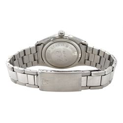 Tudor Oyster Prince 'Tuxedo' rotor self-winding gentleman's stainless steel wristwatch, black and white dial, on Rolex oyster bracelet