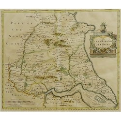  Robert Morden (British 1650-1703): 'The East Riding of Yorkshire', map with hand coloured, sold by Abel Swale, Awnsham and John Churchill 37cm x 44cm  