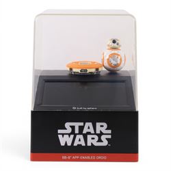 Star Wars electronic LCD screen Sphero BB8 shop display, in acrylic display case, H38cm