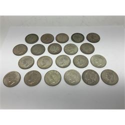 Approximately 300 grams of Great British pre 1947 silver half crown coins 