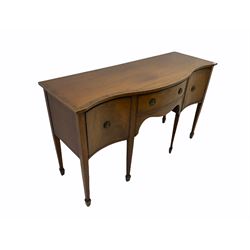 Early 20th century serpentine fronted mahogany sideboard