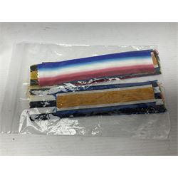 Japanese Order of the Sacred Treasure Medal (Zaihosho) in lacquered box; Norwegian Grunnlovsdag 1945 Medal with National Flag ribbon; three school attendance medals; four Royalty commemorative medals including both Victoria jubilees; quantity of medal ribbons and medal bars; medal issue boxes; badges; booklets etc