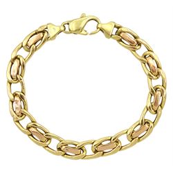 18ct gold link bracelet, stamped 750