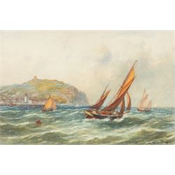 Robert Malcolm Lloyd (British 1859-1907): A Breezy Day off Scarborough, watercolour signed...