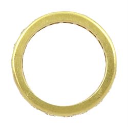 18ct gold round brilliant cut diamond full eternity ring, total diamond weight approx 3.15 carat
