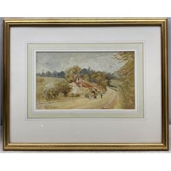 Alfred Henry Hart (British 1866-1953): Countryside Cottage Scenes, set of three watercolours signed, largest 23cm x 29.5cm (3)
