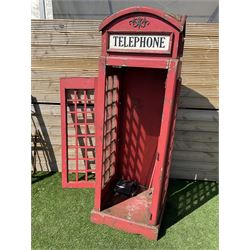 Miniature wooden phone box - THIS LOT IS TO BE COLLECTED BY APPOINTMENT FROM DUGGLEBY STORAGE, GREAT HILL, EASTFIELD, SCARBOROUGH, YO11 3TX