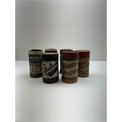 Early 20th century Edison Standard phonograph, with lift-off oak cover, Serial No S160855, brass horn, W25cm