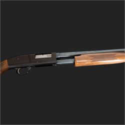 Mossberg New Haven 12 bore pump action shotgun, adjustable choke serial no H448714 
SHOTGUN CERTIFICATE REQUIRED