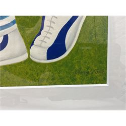 Beryl Cook OBE (British 1926-2008): 'Tennis', limited edition lithograph signed and numbered in pencil, together with two further prints after the same artist 84cm x 66cm (3)