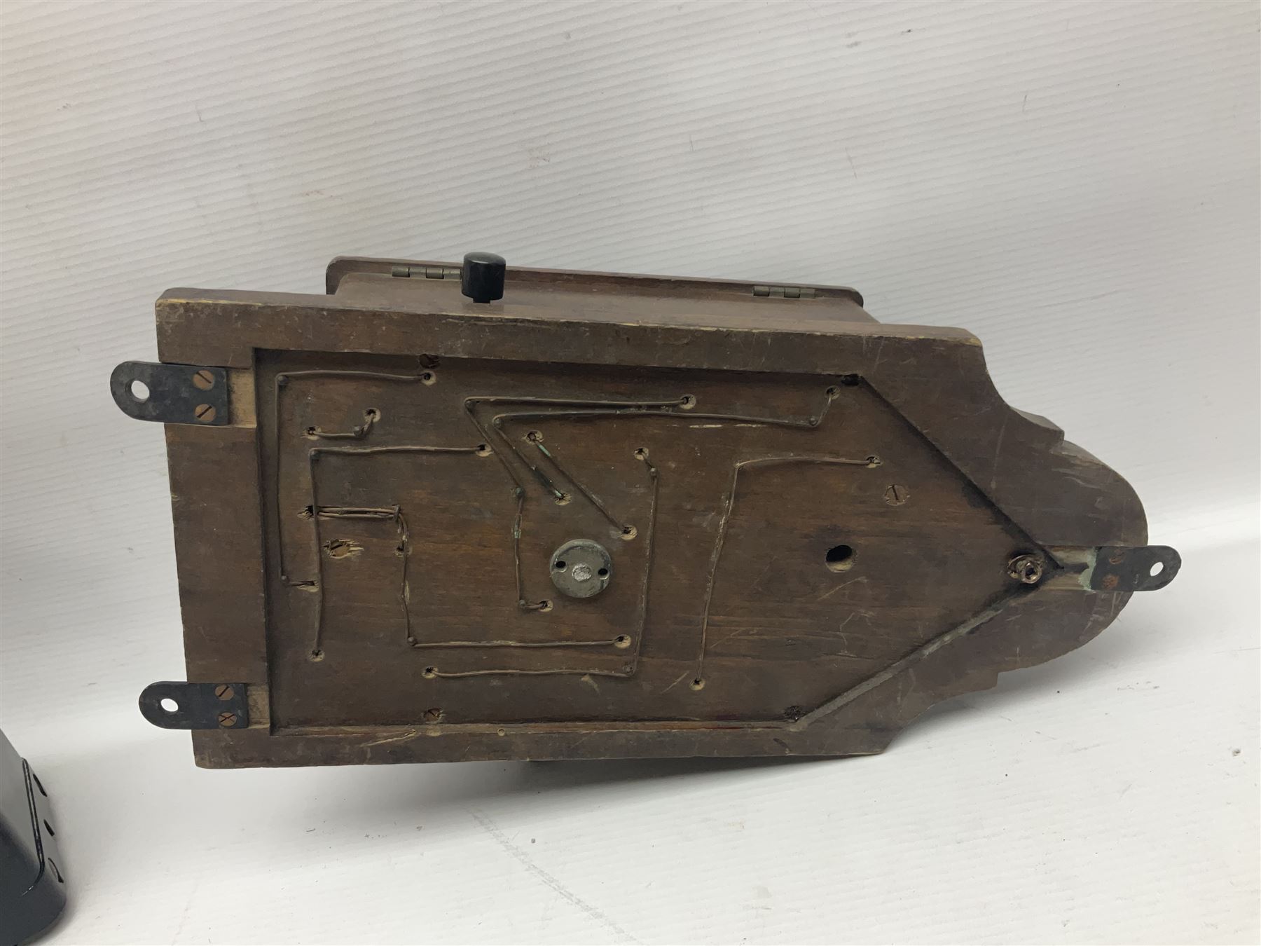 Collection of phone headsets, including GPO bakelite examples, together with other telephone parts 