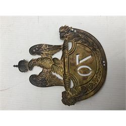 French 1st Empire 70th Infantry shako plate 1814 pattern