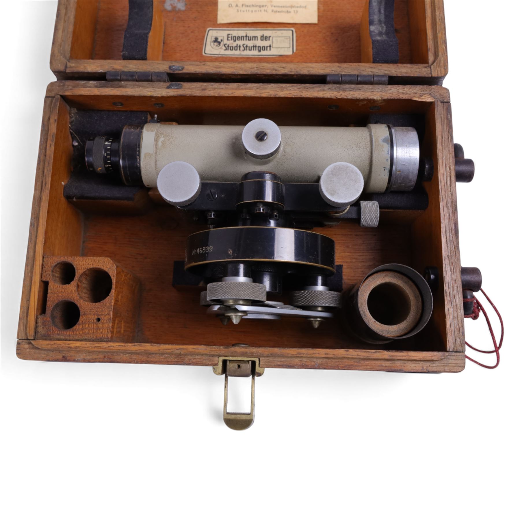 Carl Zeiss Jena theodolite no. 46339, Astro Compass MKII, stereoscopic viewer and glass slides