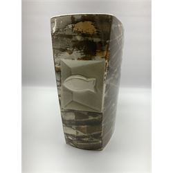 Hornsea Pottery vase, Pisces, circa 1961, designed by Ronald Mitchell, with stamped mark beneath, H21cm