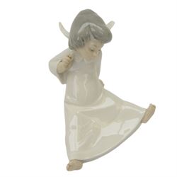 Nine Lladro figures, including  Polar Bear figure group no 1443, three polar bears, swan etc 