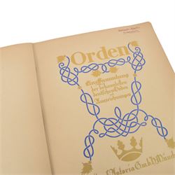 German Cigarette album on Imperial German Orders, medals & decorations together with a Third Reich Cigarette card album on Wild Flowers, Third Reich magazine Der Schulungsbrief
