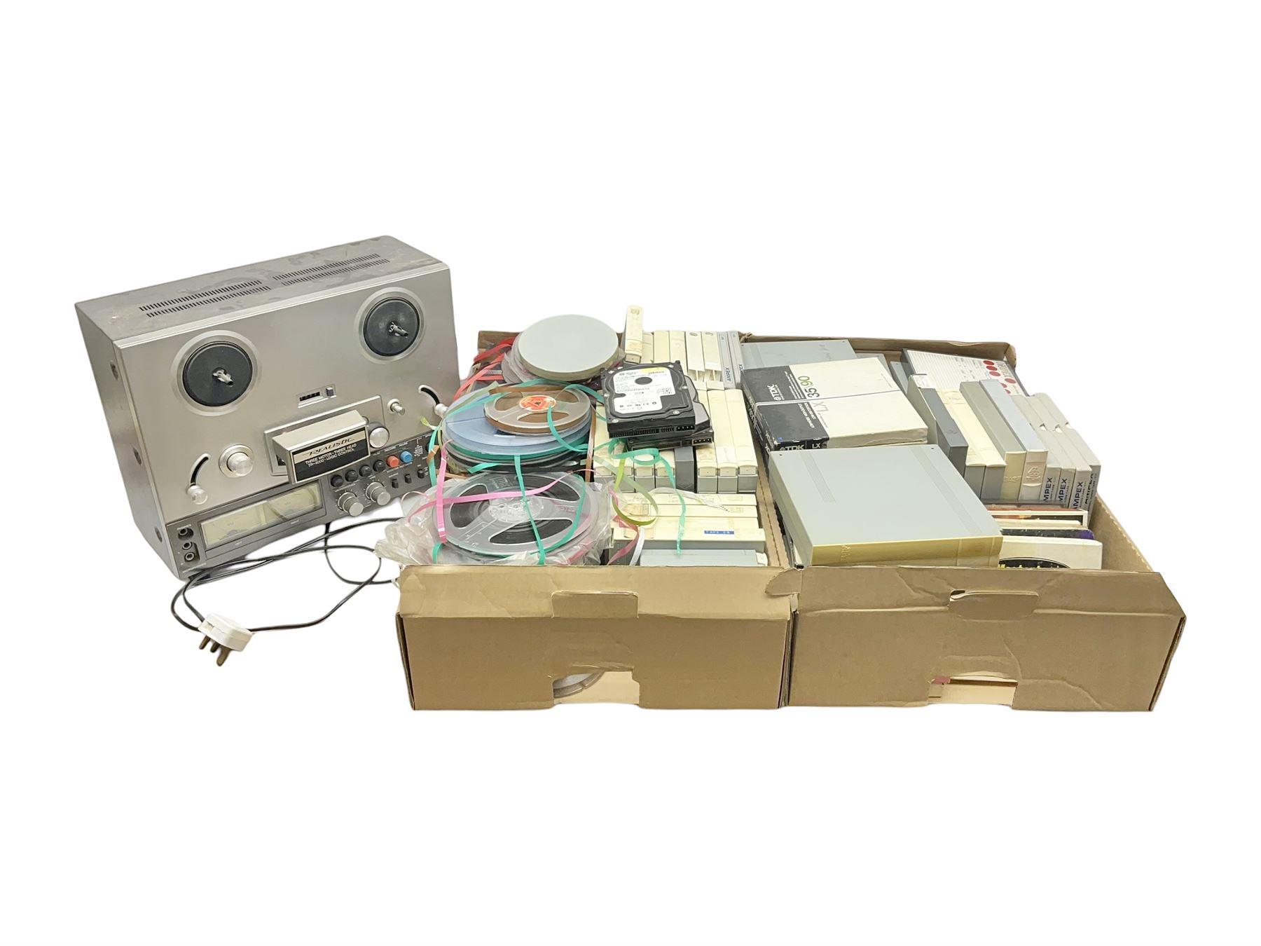 Realistic TR-3000 Logic Control stereo tape deck reel to reel HiFi, with a large collection of reels 