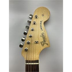 Fender Jaguar electric guitar, American Custom Shop vintage re-issue, probably in seafoam green, with tremolo arm, serial no.V1317106, L101cm; in American G&G Fender fitted hard case with paperwork