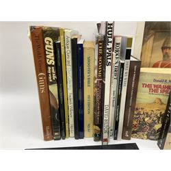 Sixteen books/booklets on guns and shooting including 1969 Holland & Holland Catalogue; two Gunmark Guides to Good Shooting; Shooters Bible 1972 etc; and small quantity of militaria books