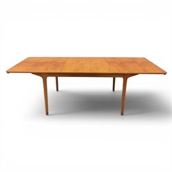 A.H. McIntosh & Co Ltd - Mid-20th century teak double leaf extending dining table (Extended 234cm)