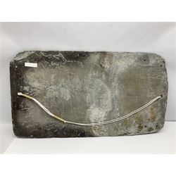 Michael J Whitehand (British 1941-): Three oil paintings of ships on slate signed, largest H40cm, L75cm