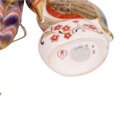 Royal Crown Derby paperweights, including Platypus gold stopper, Kingfisher silver stopper and four others without stoppers