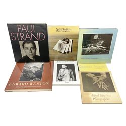 Seven photography reference books, to include Edward Weston, Paul Strand, Alfred Stieglitz, Sam Haskins etc 