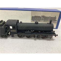 ‘00’ gauge - two kit built steam locomotives comprising unnamed LMS/HR Drummond Class C/BEN 4-4-0 no.54398 finished in BR black; Class Q6 0-8-0 no.63344 finished in BR black; both with Nu-Cast boxes (2) 