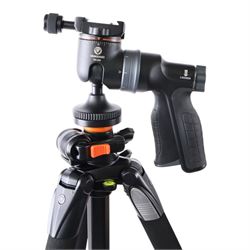 Vanguard Alta Series 70 tripod with a GH-200 pistol-grip ball head, in soft carry case, together with an Opticron Hide Clamp
