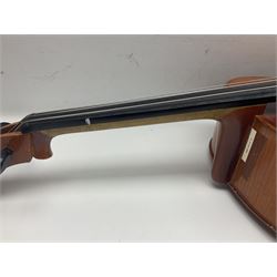 German half-size cello with 69cm two-piece maple back and ribs and spruce top; L112.5cm overall; in soft carrying case with two bows
