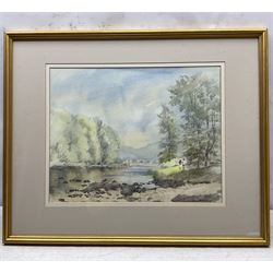 David O P M Harrison (British 1910-2004): 'Allan Water Bridge of Allan Central Highlands Scotland', watercolour signed, titled signed and dated August 1995 verso 34cm x 43cm