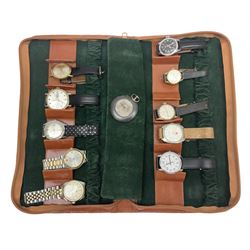 Collection of wristwatches including Favre-Leuba automatic, Sekonda automatic 21 jewels, Timex 21 manual wind, Roamer quartz, Andrew 'The Hatton' manual wind, Lucerne , Timex quartz, Smiths and Limit and a gun metal pocket watch (11)