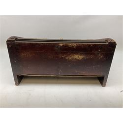 20th century Irish cigar shop display cabinet by Roger Aplin, Dublin, the box with hinged glazed front and decorative scroll top, H30.5cm