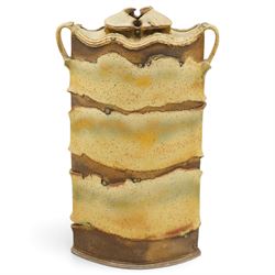 Jim Robison (British 1939-): Large Floor standing studio pottery vessel, H102cm