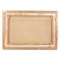 Jack Rigg (British 1927-2023): Kirkudbright Trawler KY209 'Ocean Venture' leaving Whitby Harbour in a Squall, oil on canvas signed and dated 1982, 50cm x 75cm