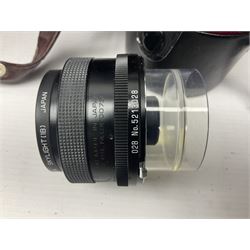 Olympus OM-2 camera body serial no 416515, with 'Olympus F.Zuiko Auto-S 1:1.8 f=50mm' lens serial no 819739, 'Tamron Zoom Macro 1;3.8-4.5 f=80-250mm' lens serial no 8720286' and other camera equipment