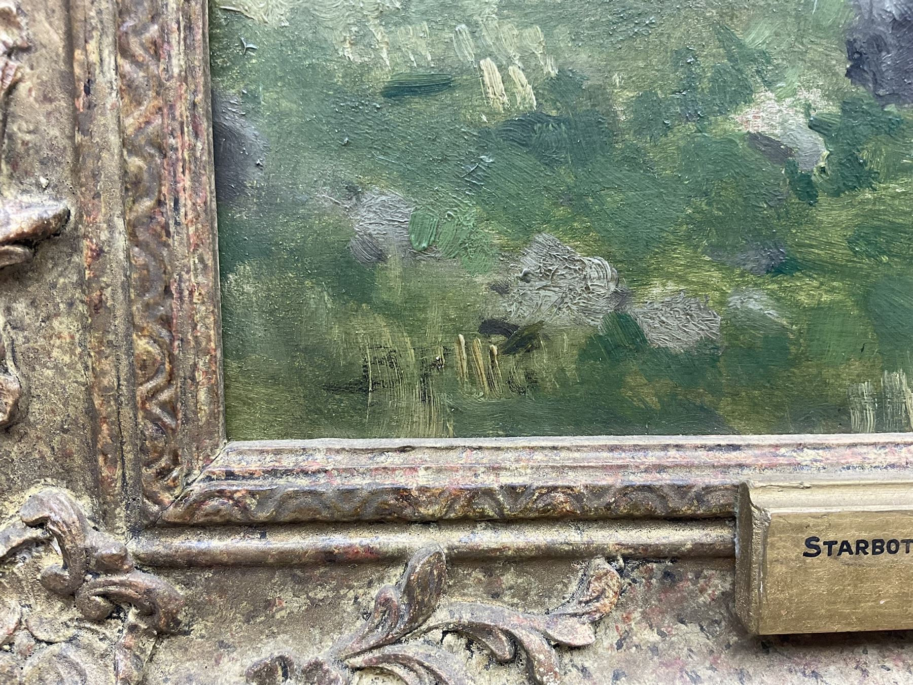 Bertram Priestman RA ROI NEAC (British 1868-1951): 'Starbottom Beck in Spate', oil on panel signed with initials and indistinctly dated '15?, 20cm x 26cm 
Provenance: private East Yorkshire collection, purchased Sotheby's Billingshurst 22nd February 2000 Lot 856; exh. Coughton Galleries, Alcester, label verso; exh. 'Bertram Priestman RA', Cartwright Hall, Bradford & Ferens Gallery, Hull, 1981, No.81